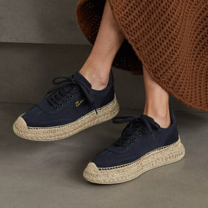 Christian Louboutin Espasneak Navy Canvas Low-Top Espadrille Sneakers